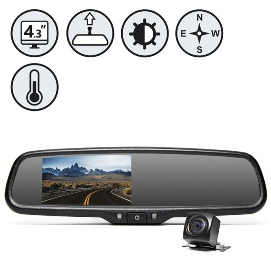 G-Series Backup Camera System w/ Auto Dimming,Compass & Temp - Click Image to Close
