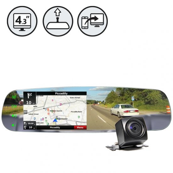 G-Series Backup Camera System w/ Frameless Mirror Monitor & link - Click Image to Close