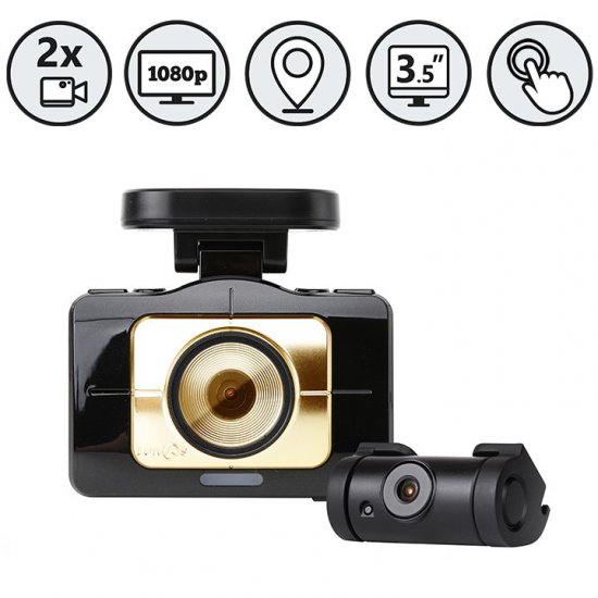 Lukas LK-9390 Dual Lens Dash Camera with GPS and ADAS - Click Image to Close