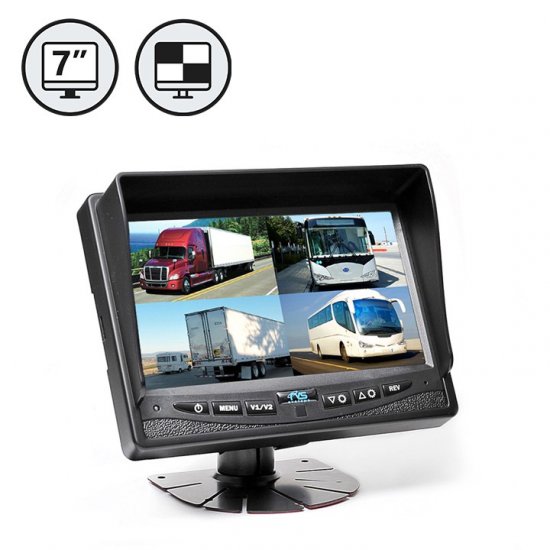 7" TFT LCD Digital Quad View Color Monitor - Click Image to Close