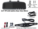 WIRELESS License Plate Camera with Rear View Mirror LCD