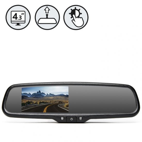 G-Series Rear View Replacement Mirror Monitor w/ Manual Dimming - Click Image to Close