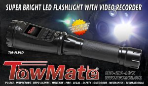 TM-FLVID Rechargeable LED Flashlight with Video Recorder