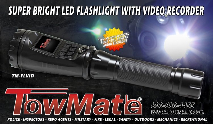 TM-FLVID Rechargeable LED Flashlight with Video Recorder - Click Image to Close
