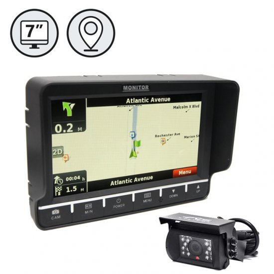 Backup Camera System With GPS Navigation (3 Channel) - Click Image to Close