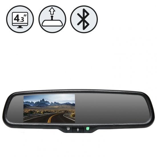 G-Series Rear View Replacement Mirror Monitor with Bluetooth - Click Image to Close