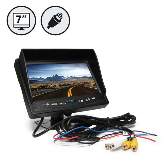7" TFT LCD Digital Color Rear View Monitor With RCA Connections - Click Image to Close