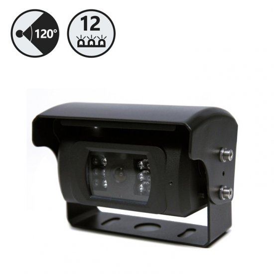 120° Shutter Backup Camera with 12 Infra-Red Illuminators - Click Image to Close