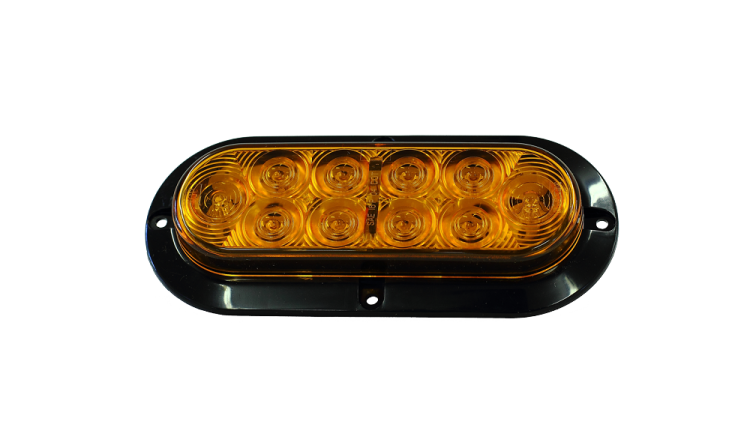 6IN-OV-AMB 6" Oval AMBER STT LED for TM3 / SPR16 / SPR25 - Click Image to Close