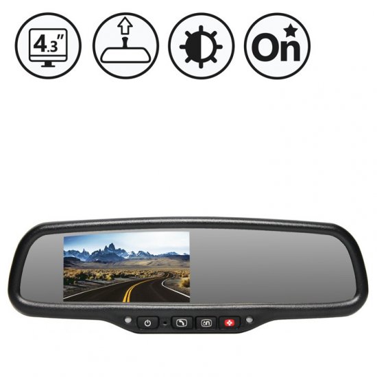 G-Series Rear View Replacement Mirror Monitor w/ Auto-Dimming - Click Image to Close