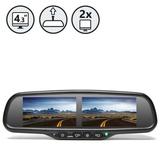 G-Series Replacement Mirror Monitor with two 4.3" Displays - Click Image to Close