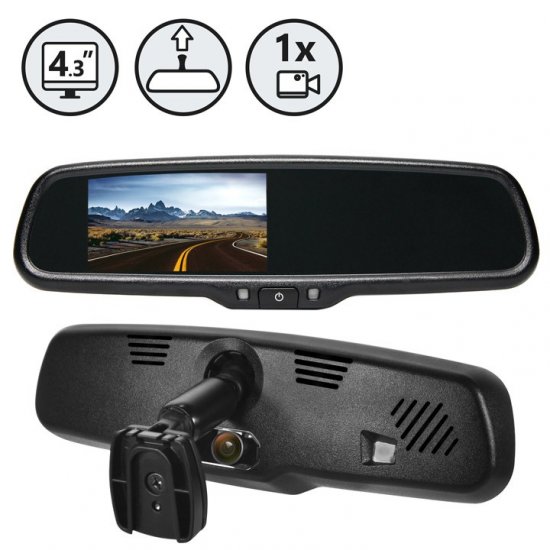GSeries RearView Replacement Mirror Monitor w/ B/I Hidden Camera - Click Image to Close
