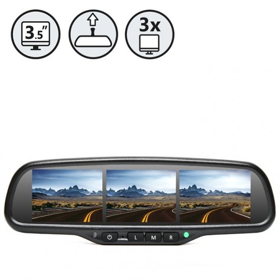 G-Series Replacement Mirror Monitor with three 3.5" Displays - Click Image to Close
