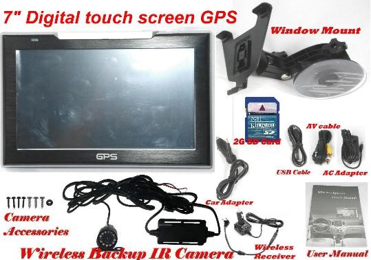 WIRELESS Clip-on Camera with GPS 7in LCD with Bluetooth - Click Image to Close