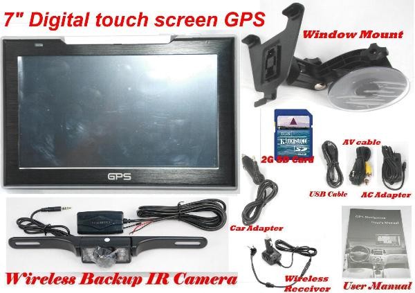 WIRELESS License Plate Camera with GPS 7in LCD with Bluetooth - Click Image to Close