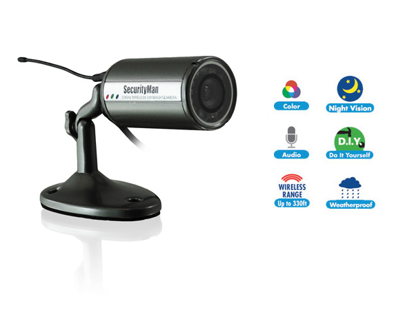 900MHz Wireless Outdoor/indoor Bullet Color Camera (NTSC) - Click Image to Close
